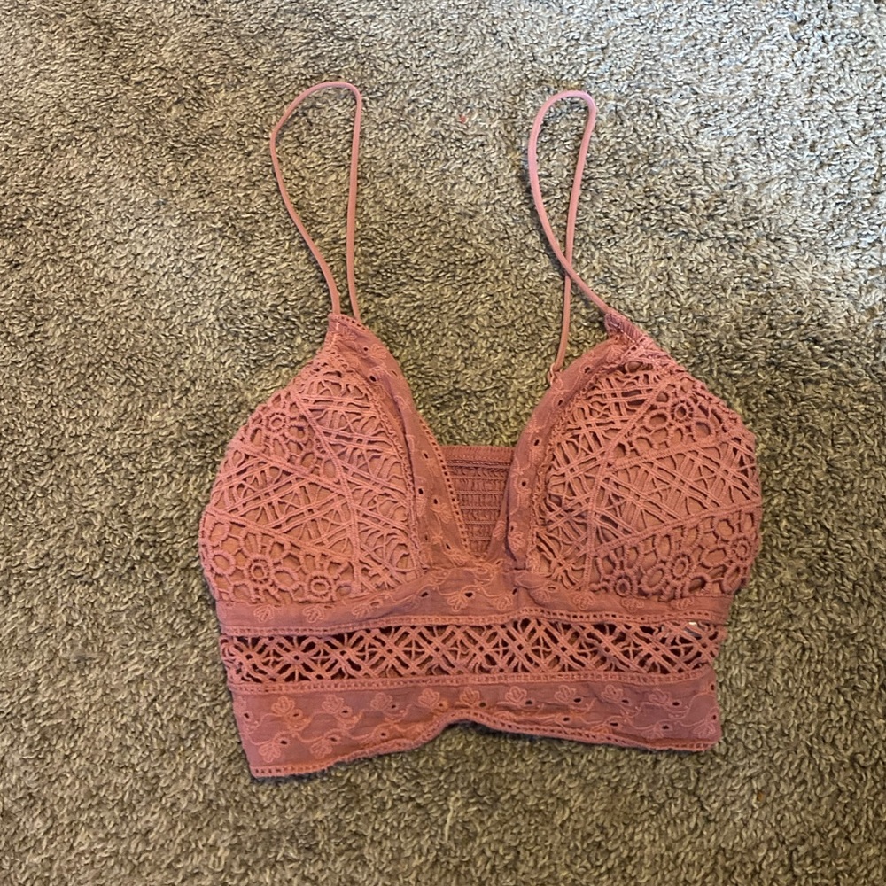 ♡ pink bralette top